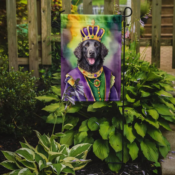 Curly-Coated Retriever King of Mardi Gras Garden Flag Caroline's Treasures