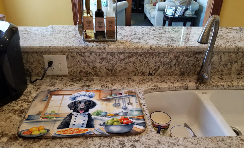 Curly-Coated Retriever The Chef Dish Drying Mat Caroline's Treasures