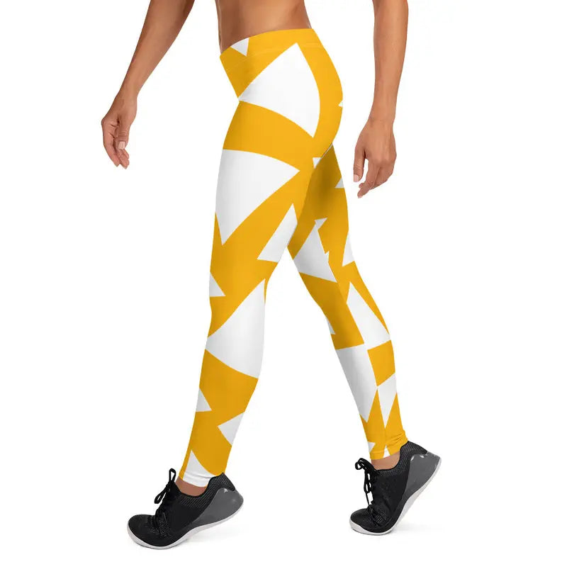 Custard Yellow and White Triangle Shorts Adirelounge