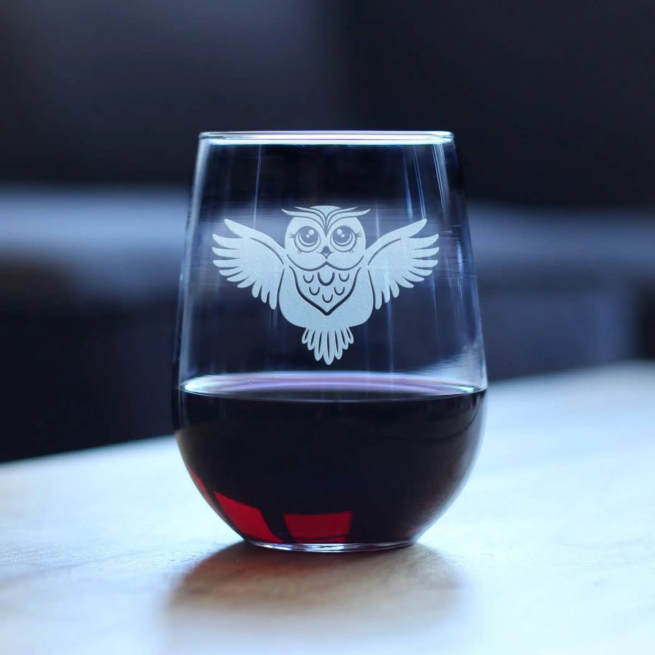 Cute Owl Stemless Wine Glass - Owl Gifts and Decor Bevvee