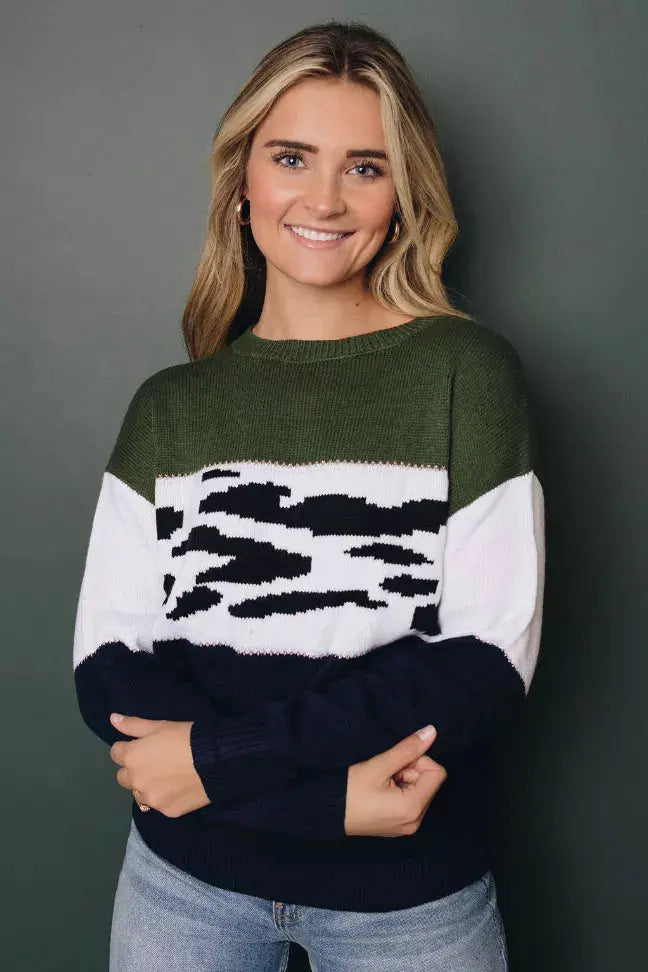 Cycle Through Leopard Sweater Stay Warm in Style