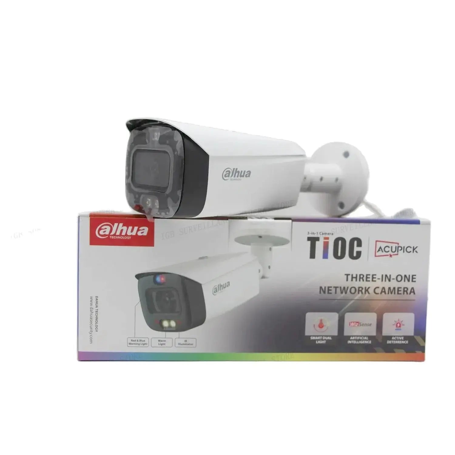 DAHUA Original IPC-HFW3849T1-ZAS-PV 8MP CMOS Smart Dual TIOC  Illumination Active Deterrence Vari-focal Bullet WizSense IP67 GreatEagleInc