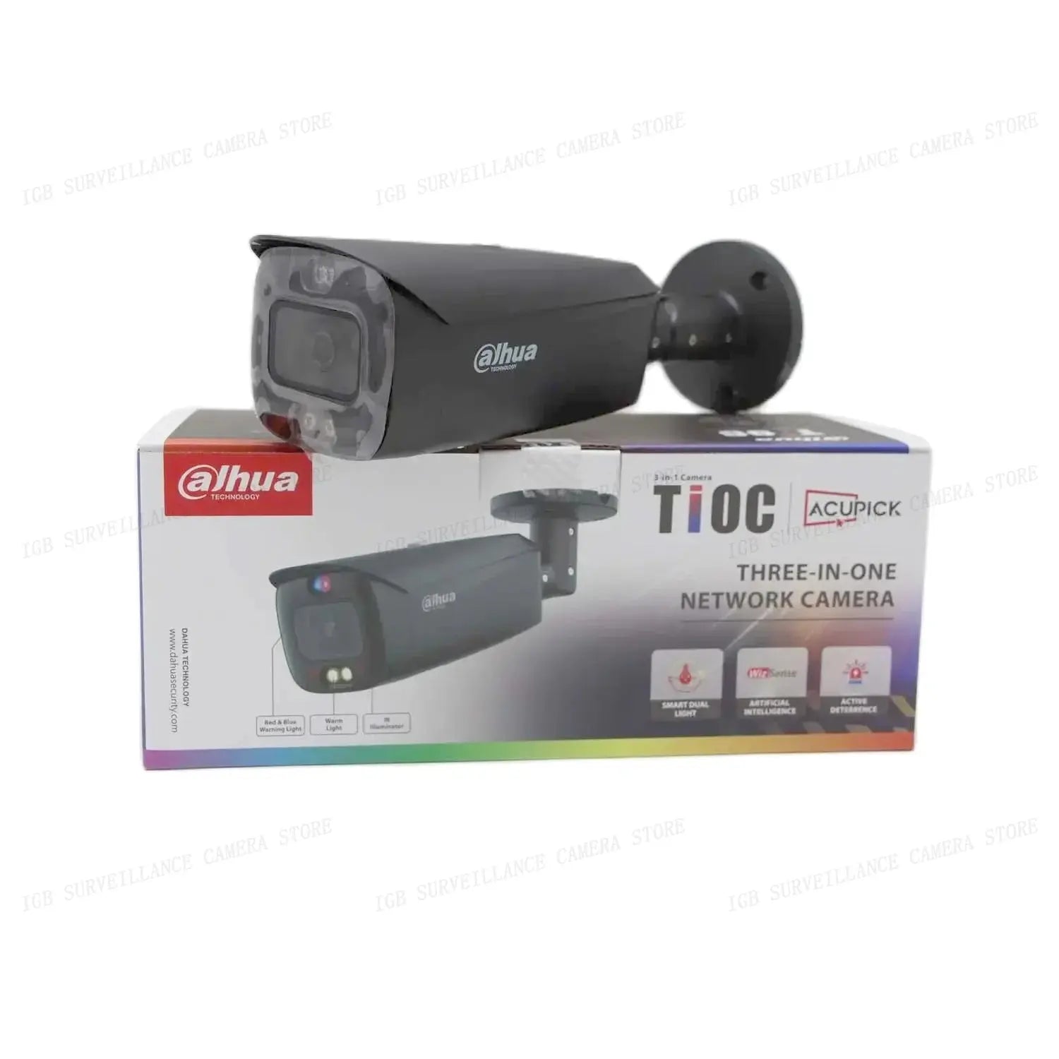 DAHUA Original IPC-HFW3849T1-ZAS-PV 8MP CMOS Smart Dual TIOC  Illumination Active Deterrence Vari-focal Bullet WizSense IP67 GreatEagleInc