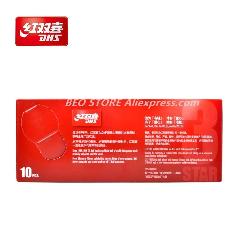 DHS 3 Star D40+ Table Tennis Ball 3-STAR New Material ABS Seamed Poly Plastic Original DHS Ball 3 Star Ping Pong Balls
