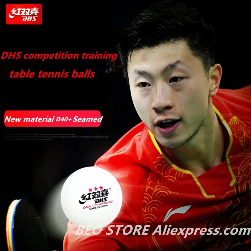 DHS 3 Star D40+ Table Tennis Ball 3-STAR New Material ABS Seamed Poly Plastic Original DHS Ball 3 Star Ping Pong Balls