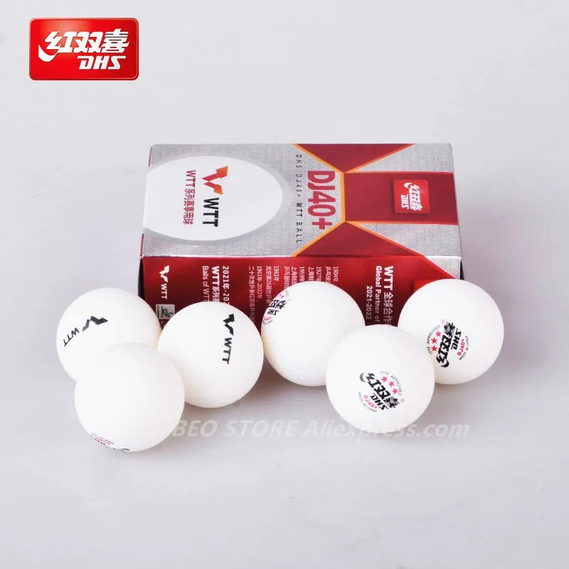 DHS DJ40+ 3-Star WTT Competition ITTF 3 Star New Materials Plastic ABS Original DHS Table Tennis Ball Ping Pong Balls