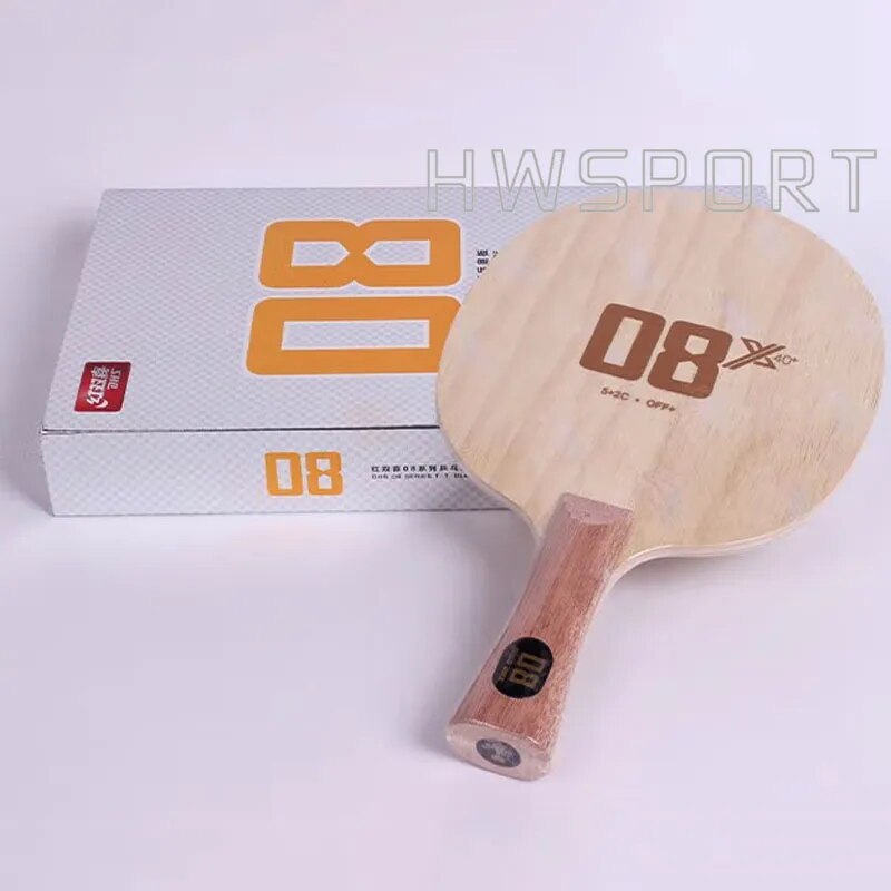 DHS Hurricane 08X Table Tennis Blade Special for Chopping Skills Ping Pong Blade 5 Wood 2 Carbon Defensive