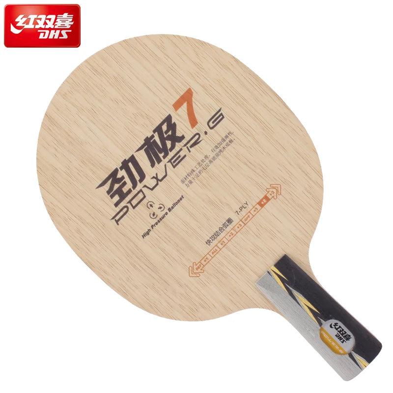 DHS POWER-G 7 Table Tennis Blade classic 7 ply pure wood ping pong bats loop fast offensive table tennis racket