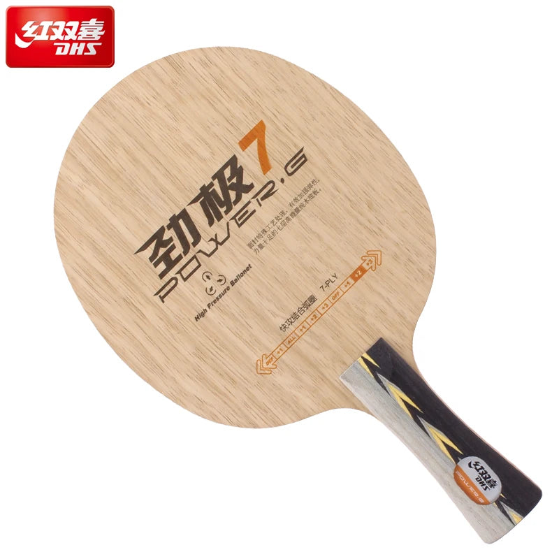 DHS POWER-G 7 Table Tennis Blade classic 7 ply pure wood ping pong bats loop fast offensive table tennis racket