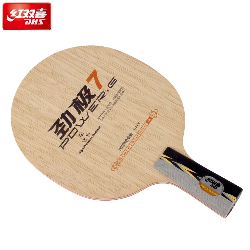 DHS POWER-G 7 Table Tennis Blade classic 7 ply pure wood ping pong bats loop fast offensive table tennis racket