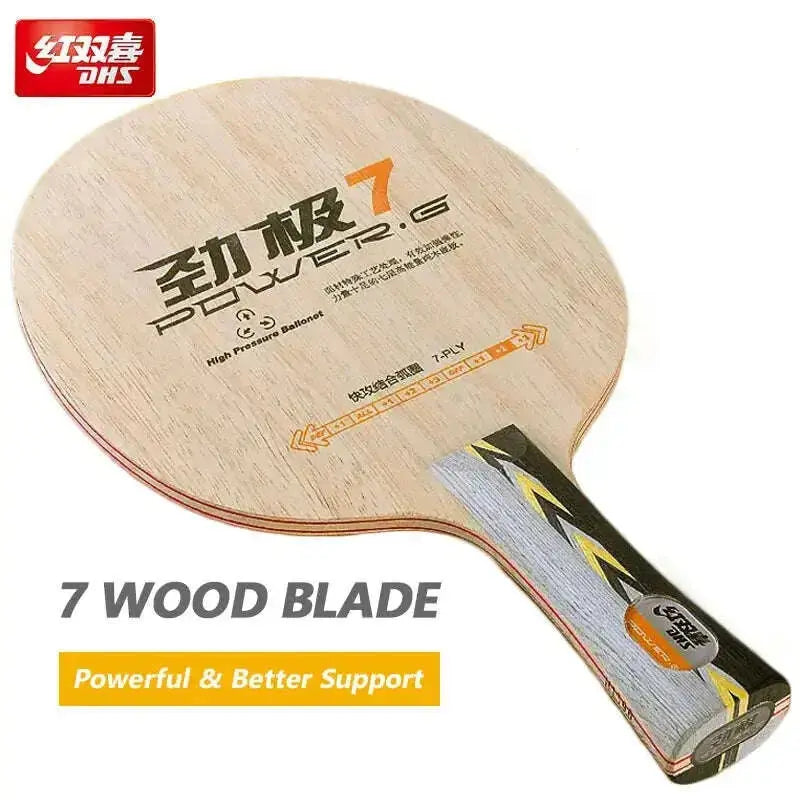 DHS-Power-G7-PG7-Table-Tennis-Racket-7-Pure-Wood-Offensive-Good-Support-Ping-Pong-Blade-with-Original-Box-FreeDropship-335300122