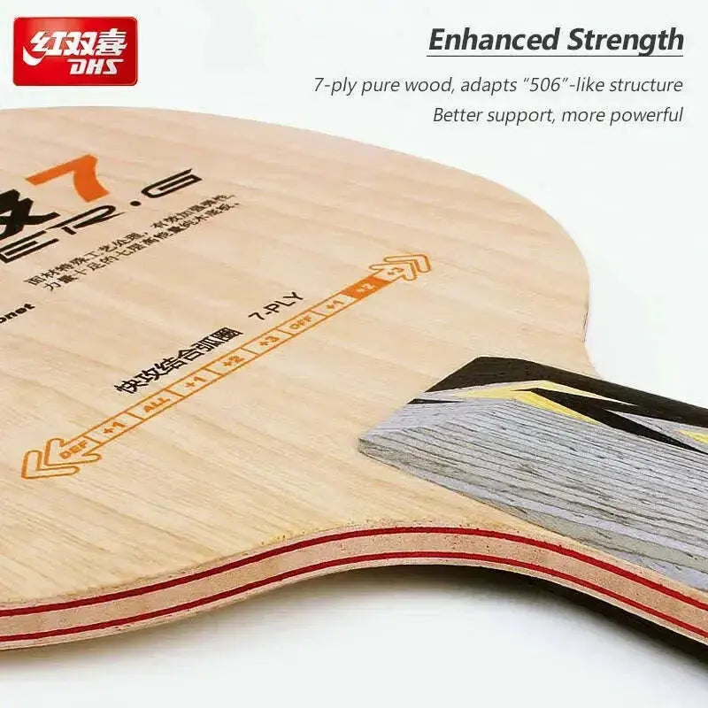 DHS-Power-G7-PG7-Table-Tennis-Racket-7-Pure-Wood-Offensive-Good-Support-Ping-Pong-Blade-with-Original-Box-FreeDropship-335309588