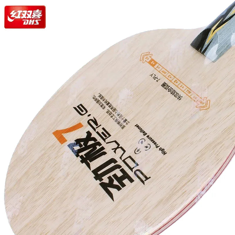 DHS Power G7 PG7 Table Tennis Racket 7 Pure Wood Offensive Good Support Ping Pong Blade with Original Box