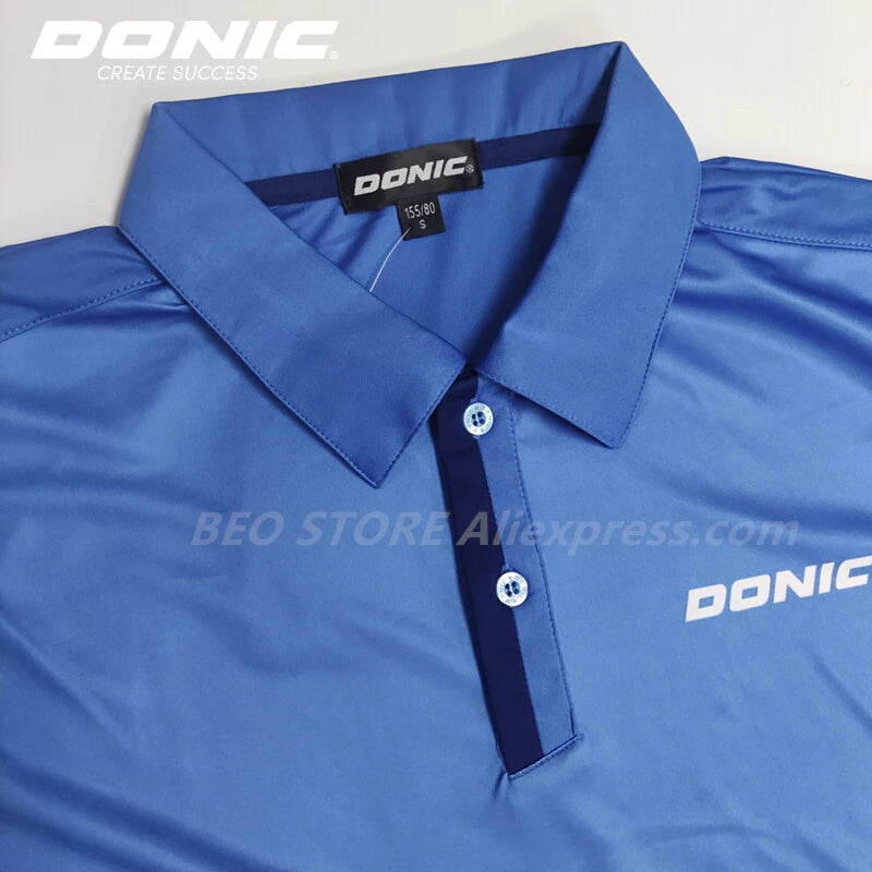 DONIC Table Tennis Jerseys Training T-Shorts 2021 New Style Absorb Sweat Comfort Top Quality Ping Pong Shirt Cloth Sportswear