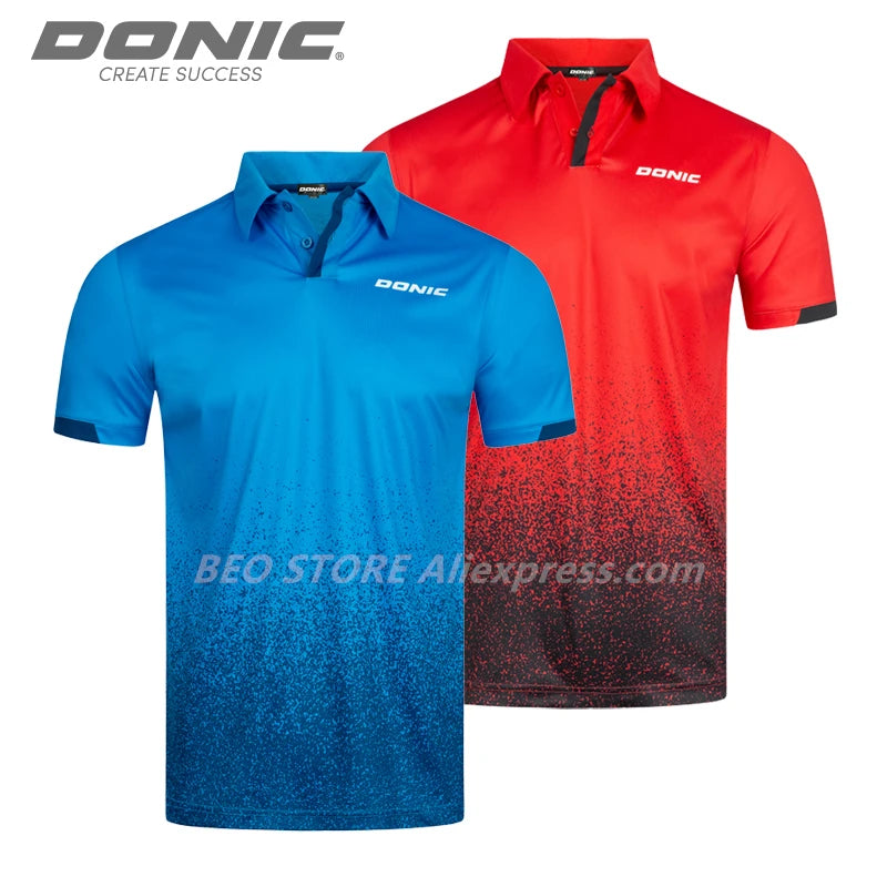 DONIC Table Tennis Jerseys Training T-Shorts 2021 New Style Absorb Sweat Comfort Top Quality Ping Pong Shirt Cloth Sportswear