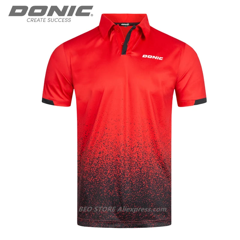 DONIC Table Tennis Jerseys Training T-Shorts 2021 New Style Absorb Sweat Comfort Top Quality Ping Pong Shirt Cloth Sportswear
