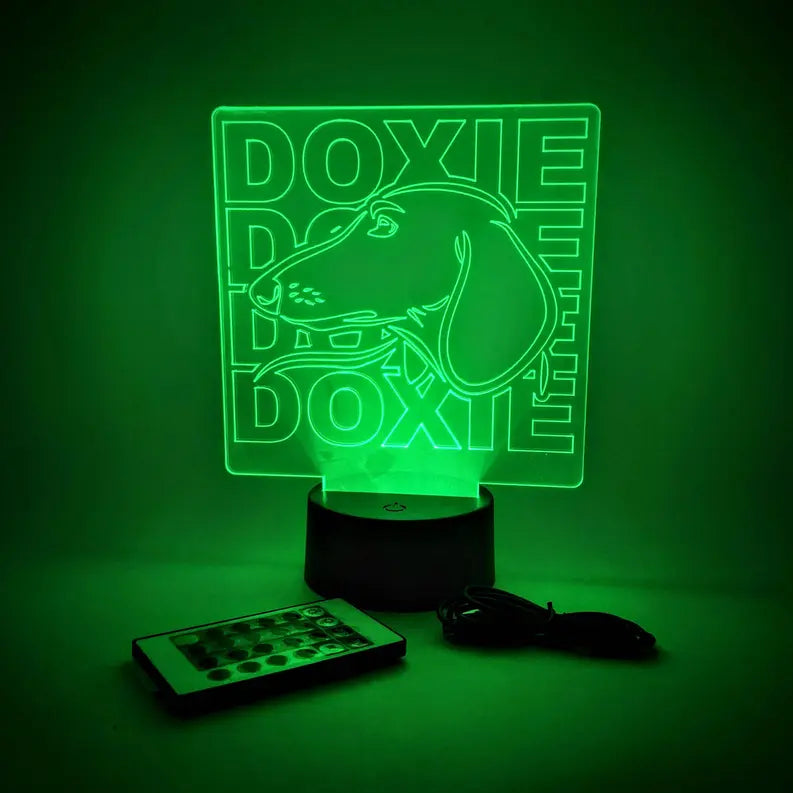 Dachshund Lamp | Doxie Dog Breed LED Light | Pet & Vet Gifts The 308 Collective