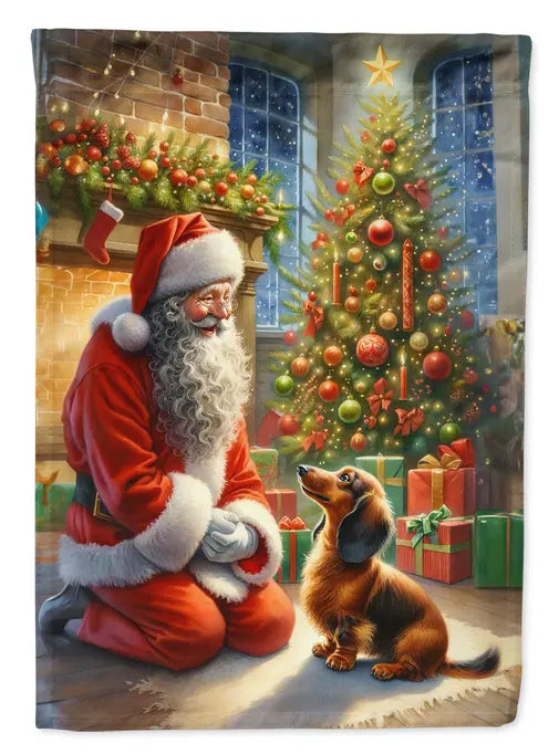 Dachshund and Santa Claus Garden Flag Caroline's Treasures