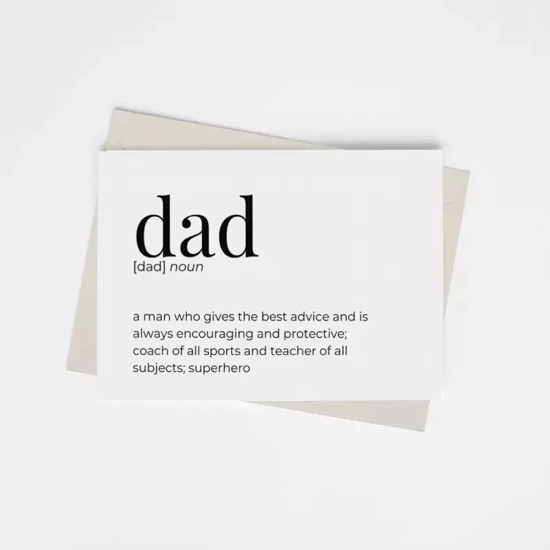 Dad V1 - Greeting Card/Wall Art Print Black Cat Bazaar