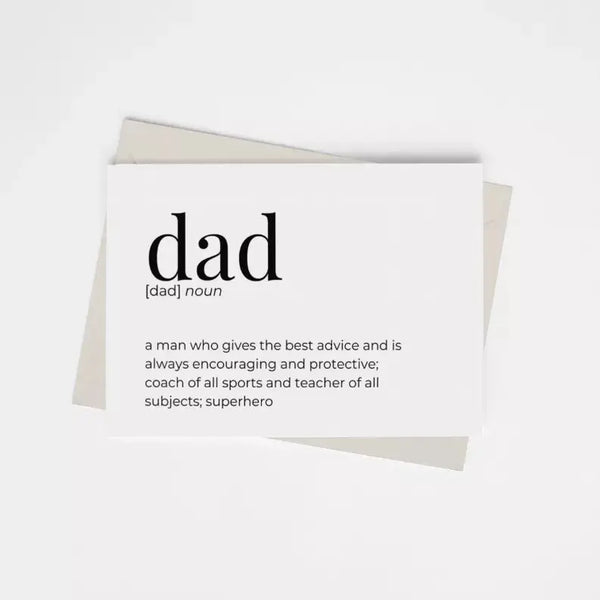 Dad V1 - Greeting Card/Wall Art Print Black Cat Bazaar