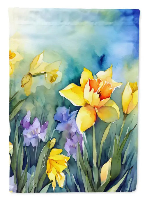 Daffodils in Watercolor Garden Flag Caroline's Treasures