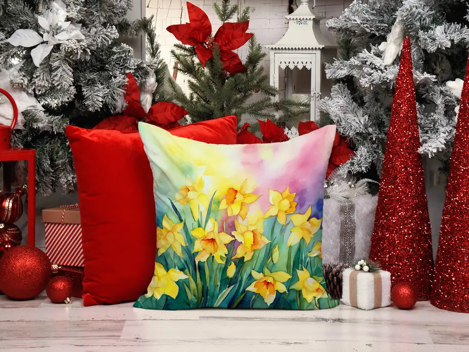 Daffodils in Watercolor Pair of Pot Holders Caroline's Treasures