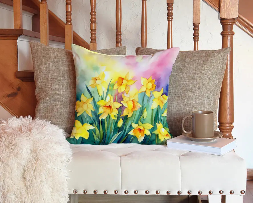 Daffodils in Watercolor Pair of Pot Holders Caroline's Treasures