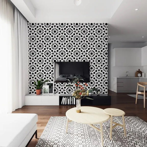 Dahlia ' Medallion Farmhouse Peel & Stick Wallpaper SBC-LTD