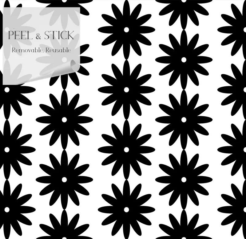 Daisies' Floral Farmhouse Peel & Stick Wallpaper SBC-LTD