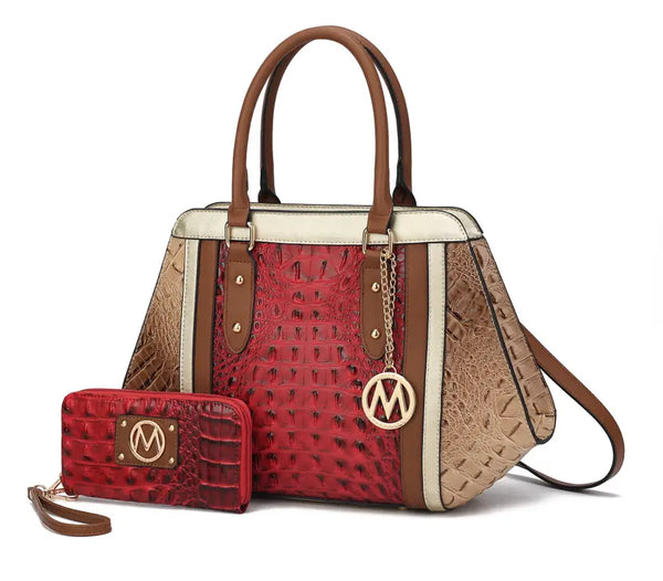 Daisy 2 PCS Croco Satchel bag & Wallet MKF Colletion by Mia K.