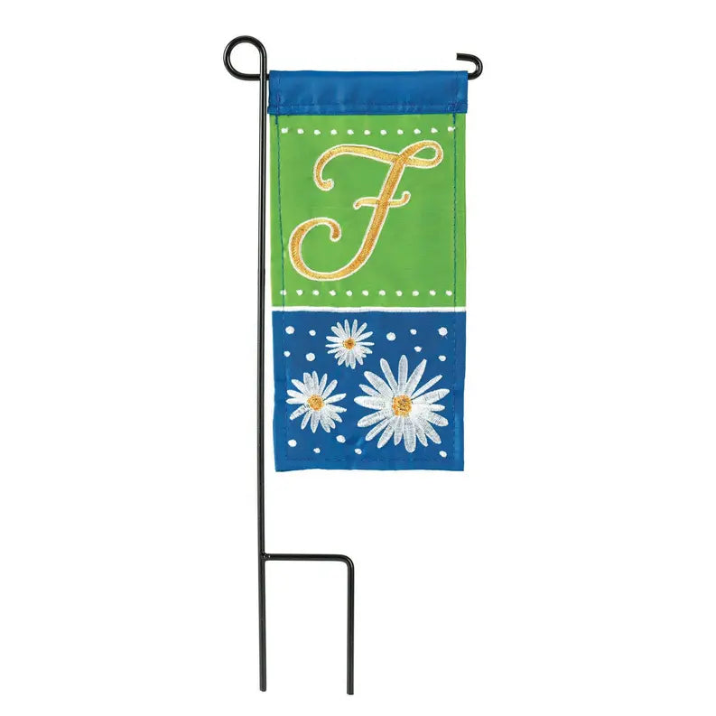 Daisy F Monogram Mini Flag With Stand Dicksons Inc