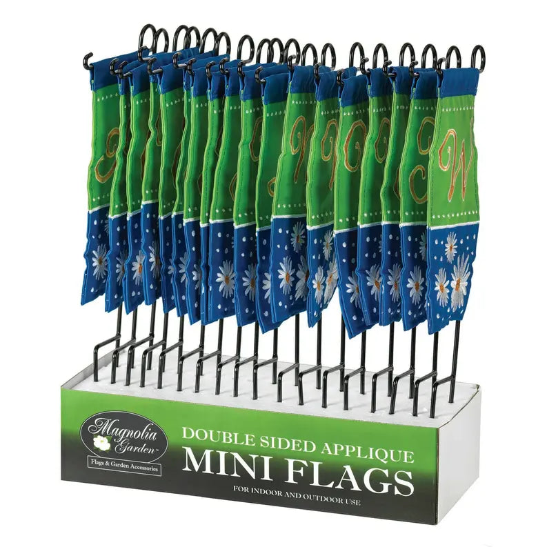 Daisy L Monograme Mini Flag With Stand Dicksons Inc
