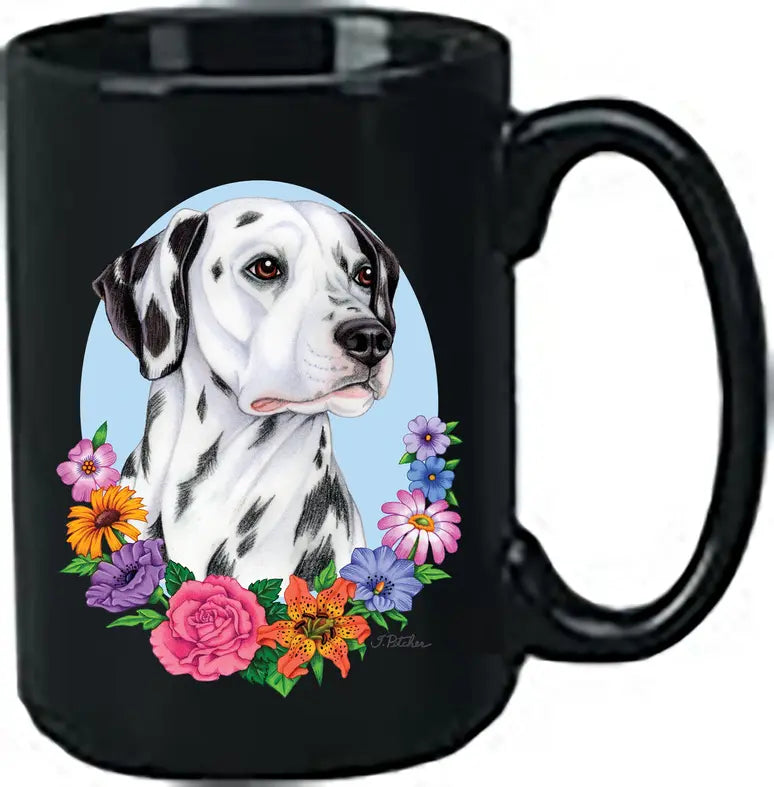 Dalmatian - Best of Breed Ceramic 15oz Coffee Black Mug Best of Breed