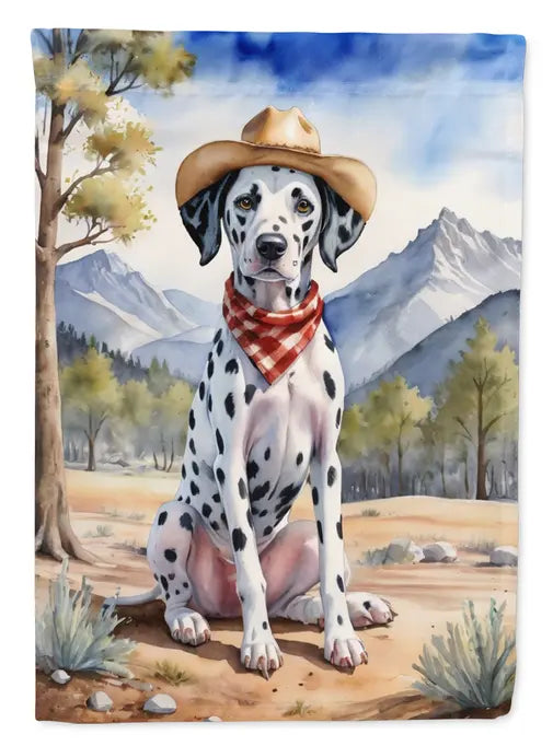 Dalmatian Cowboy Welcome Garden Flag Caroline's Treasures