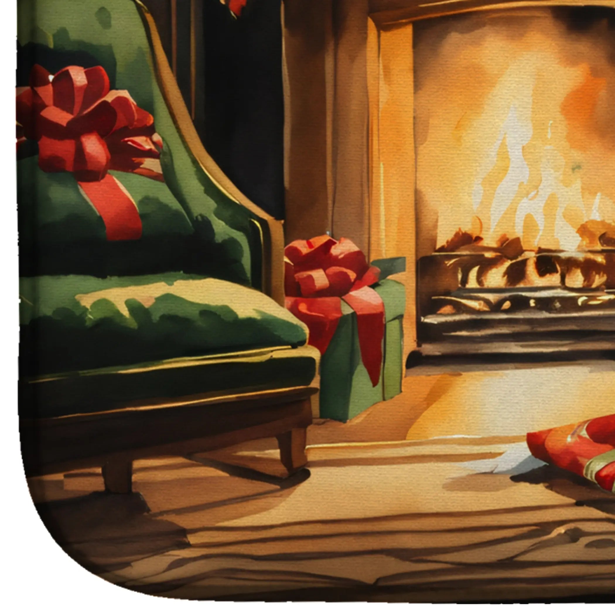 Dalmatian Cozy Christmas Dish Drying Mat Caroline's Treasures