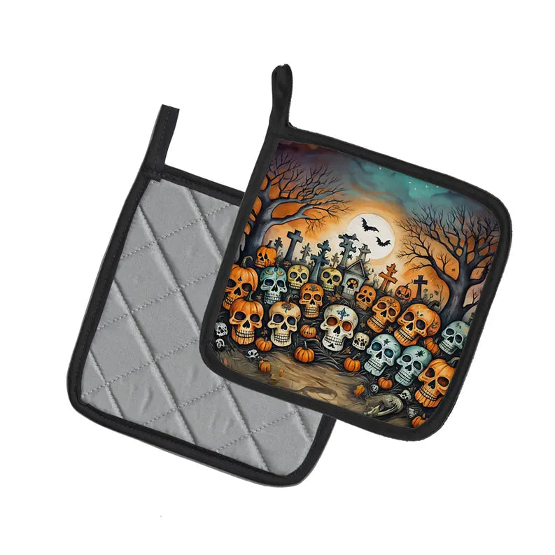 Dancing Skeletons Spooky Halloween Foam Coasters Caroline's Treasures