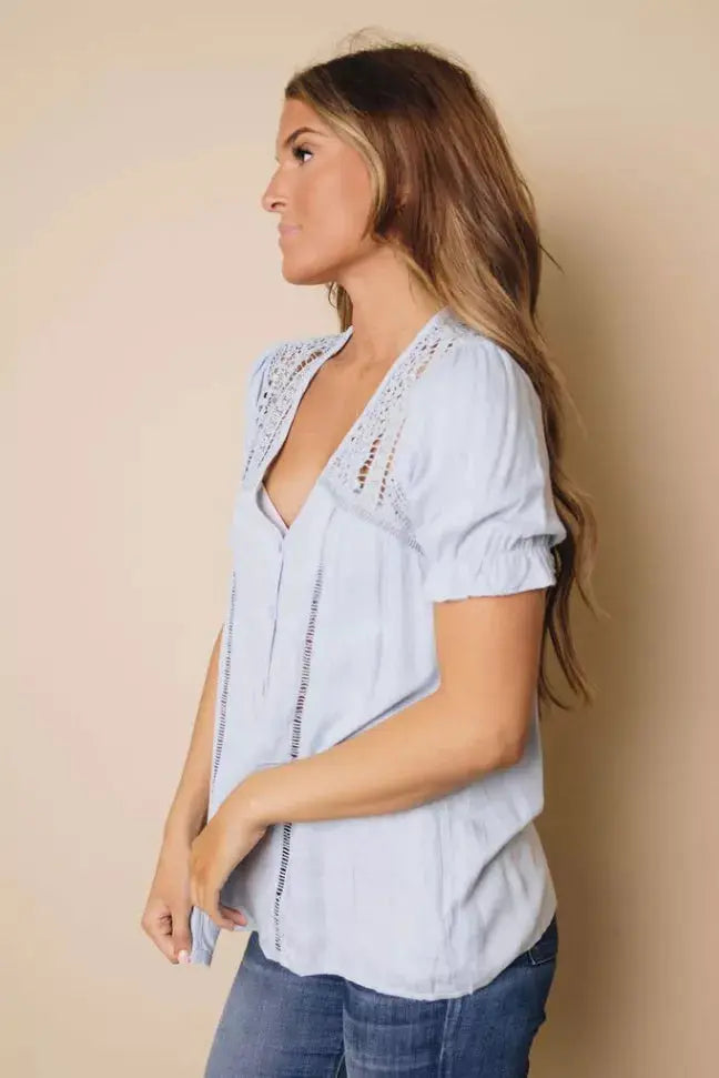 Darion Lace Crochet Shirt Stay Warm in Style