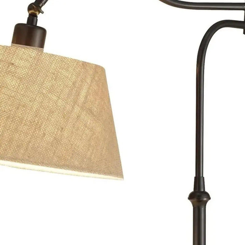 Dark Bronze Metal Swing Arm Adjustable Table Lamp Homeroots Lighting