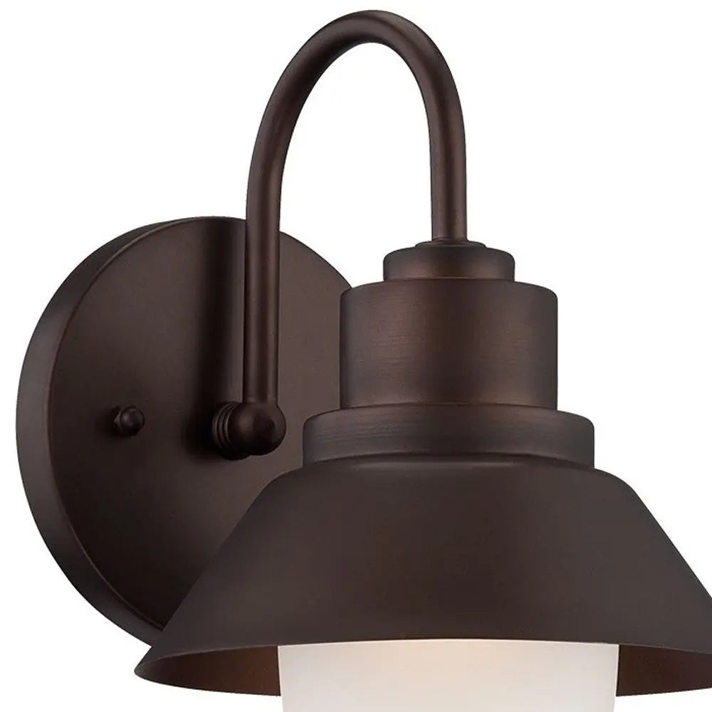 Dark Brown And White Frosted Dimmable Outdoor Hanging Light With Dark Brown And White Shades Homeroots Outdoor