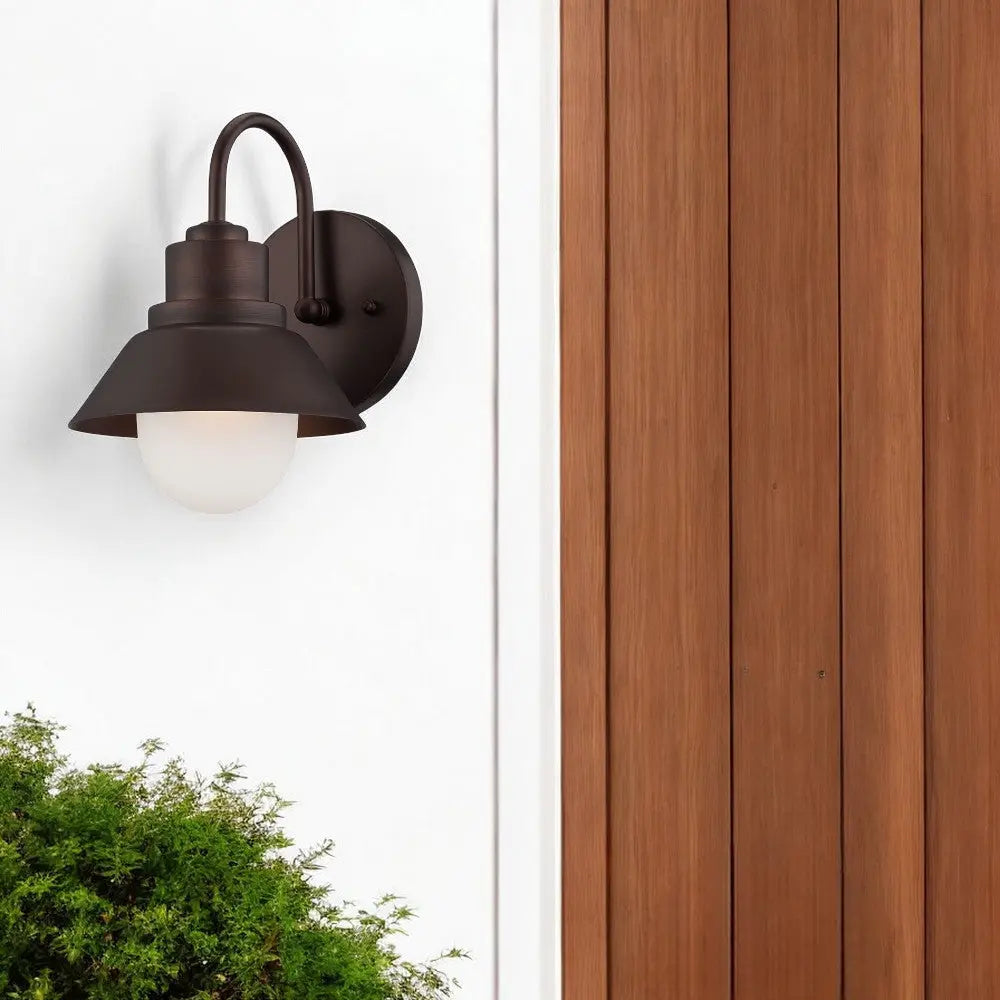 Dark Brown And White Frosted Dimmable Outdoor Hanging Light With Dark Brown And White Shades Homeroots Outdoor