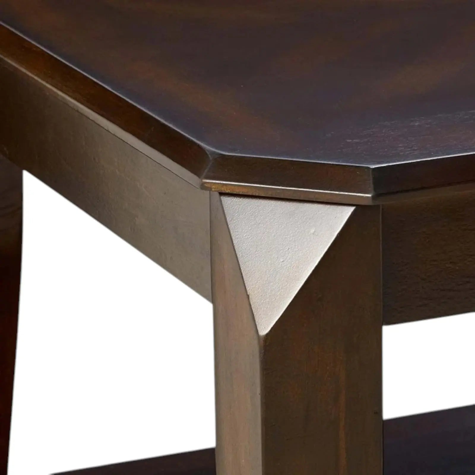 Dark Brown Solid Wood Coffee Table With Shelf Homeroots Living Room