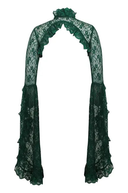 Dark Green Lace Shrug Bolero Jacket Daisy Corsets