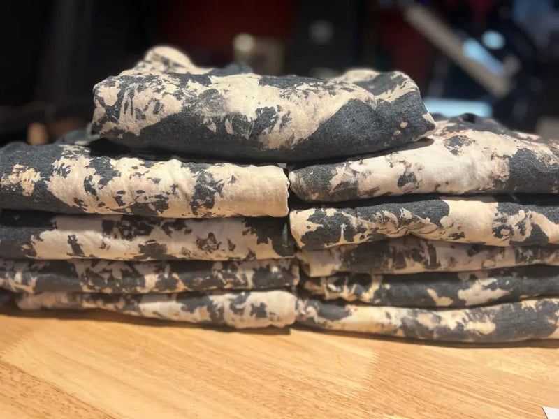Dark Grey Acid Washed Bleached Blank Tee The Blended Owl