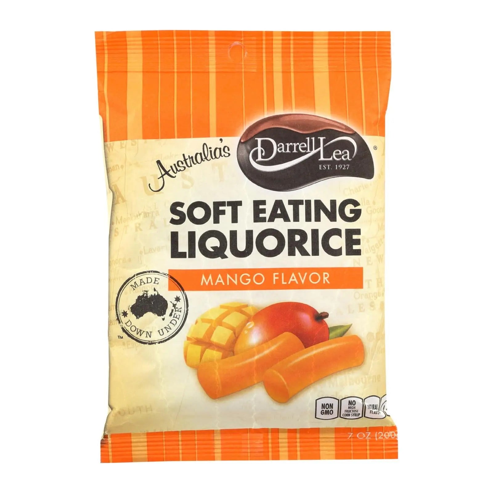 Darrell Soft Eating Liquorice - Mango - Case Of 8 - 7 Oz. Darrell