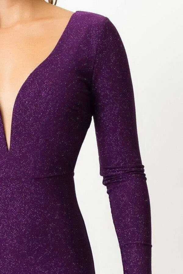 Date Night Sparkles Maxi Dress Purple SurelyMine