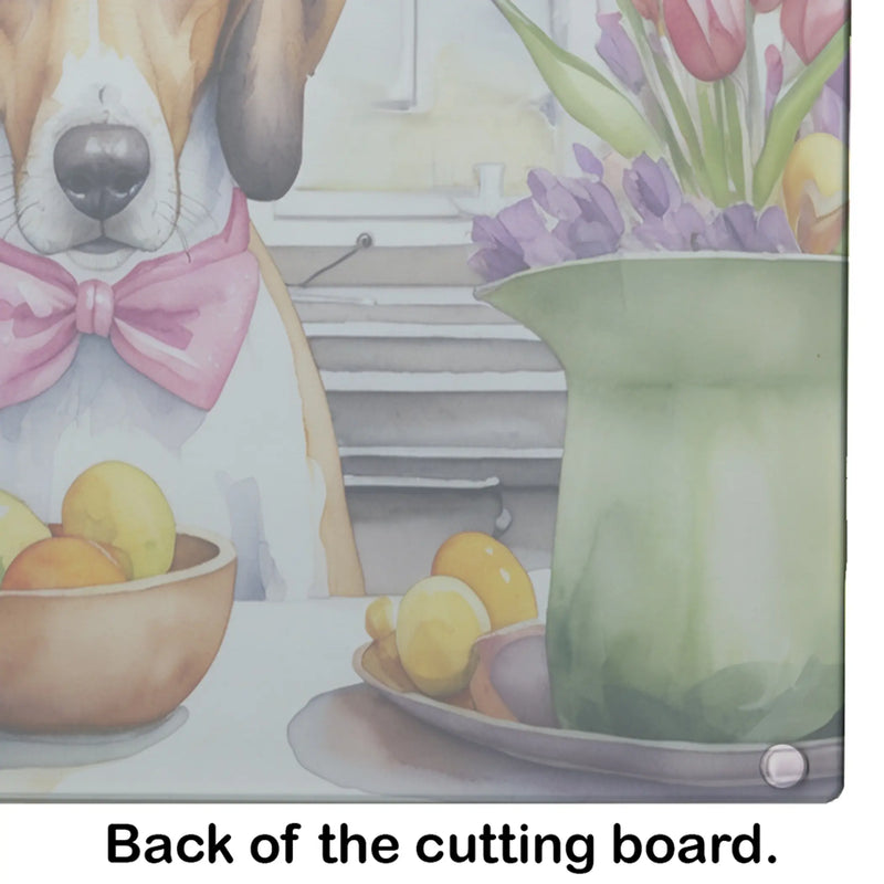 Decorating Easter American Foxhound Glass Cutting Board Caroline's Treasures