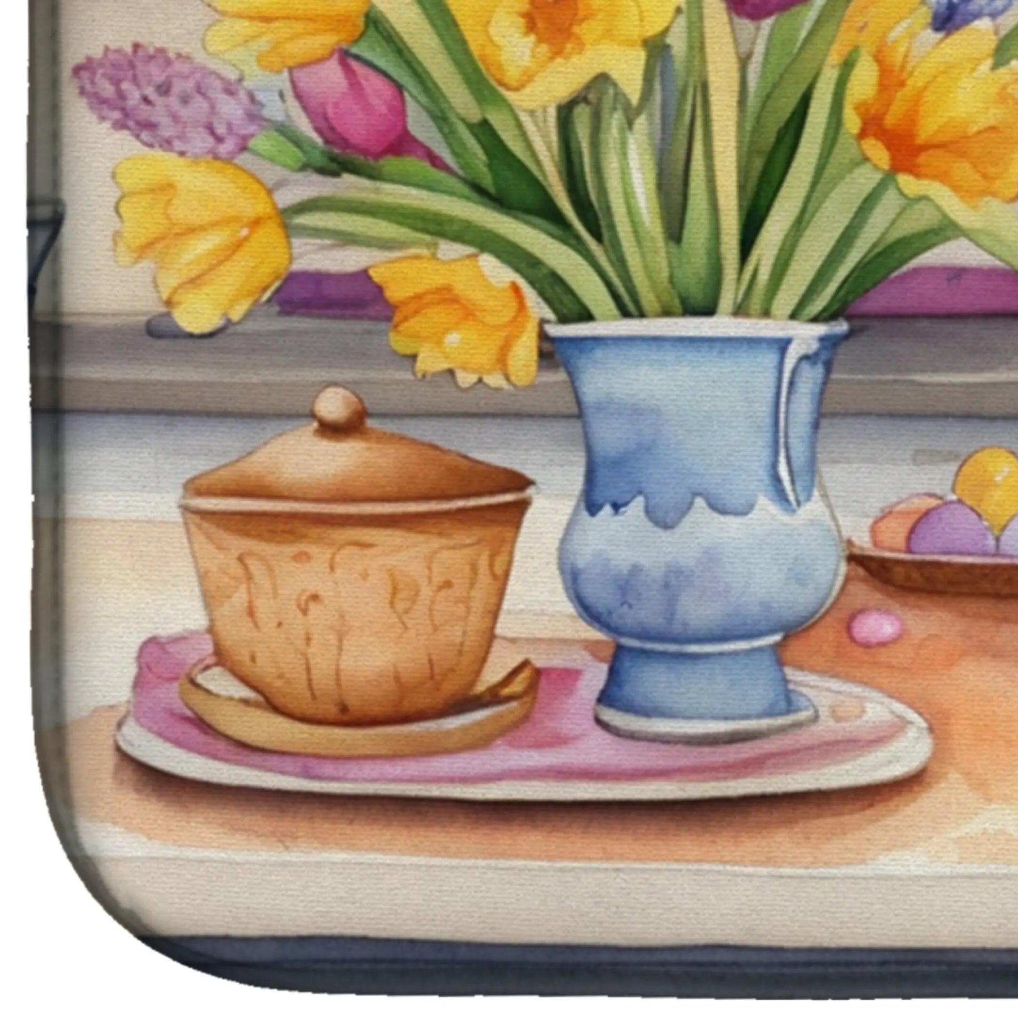 Decorating Easter Boykin Spaniel Dish Drying Mat Caroline's Treasures