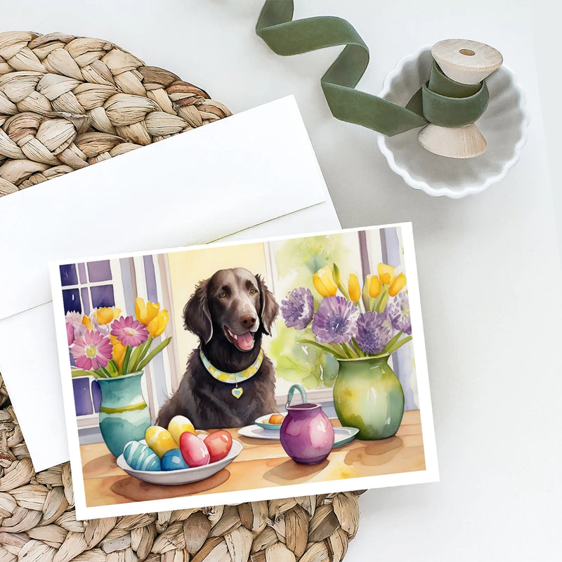 Decorating Easter Curly-Coated Retriever Greeting Cards Pack of 8 Caroline's Treasures