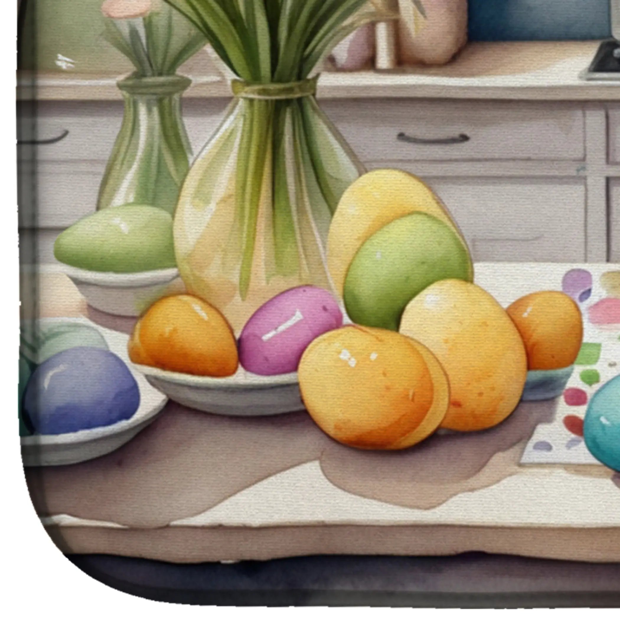 Decorating Easter Golden Retriever Dish Drying Mat Caroline's Treasures