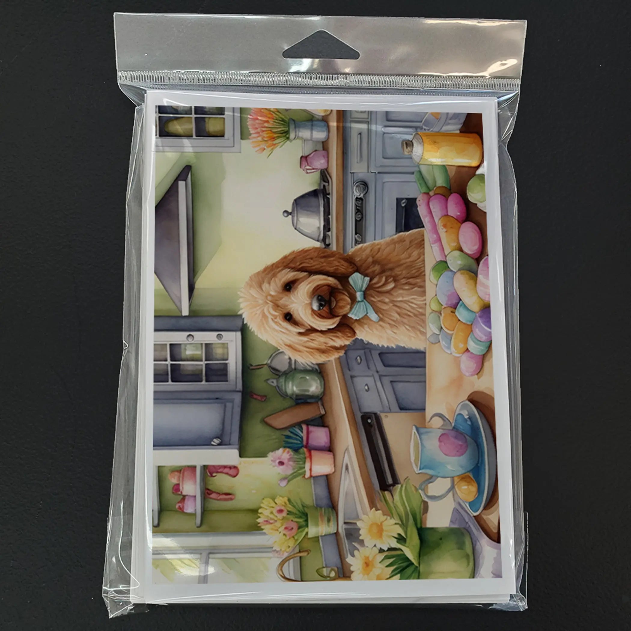 Decorating Easter Goldendoodle Greeting Cards Pack of 8 Caroline's Treasures